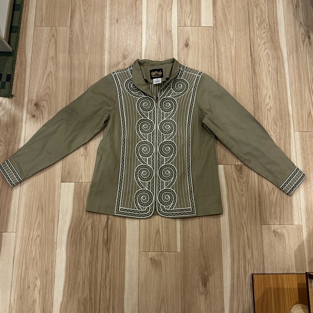 Olive Embroidered Women's Jacket